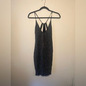 Black/Silver light sequence dress